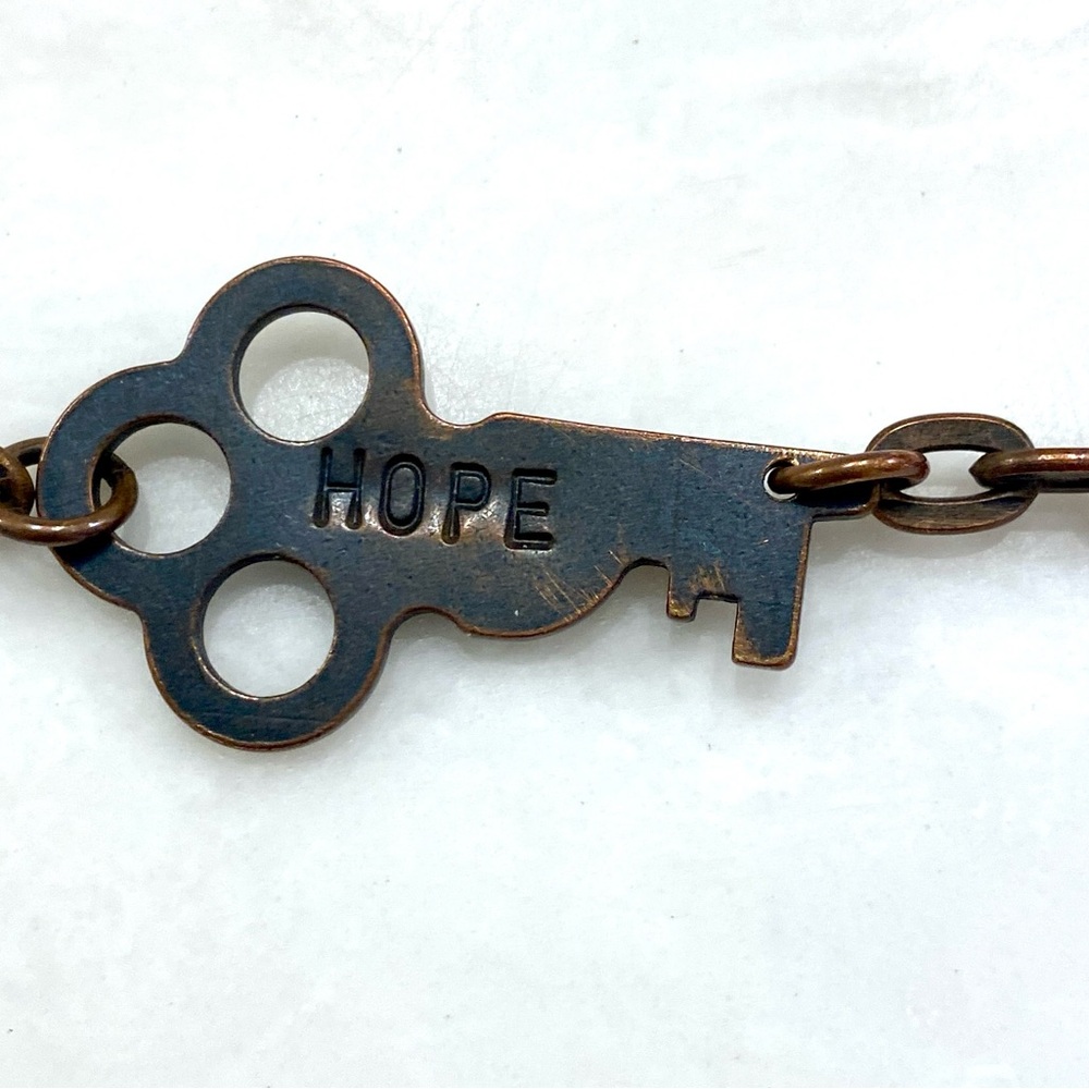 The Giving Keys Antique Copper HOPE Key Bracelet